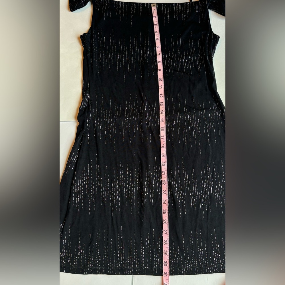 CARABELLA Collection Womens Stretch Black Sequin Dress, Size Large Spandex Blend - Picture 8 of 10